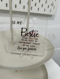 Acryl puzzelstuk bestie