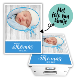 Bewaardoos geboorte met eigen foto van baby