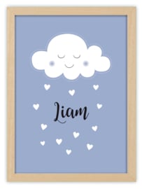 Kinderkamerposter met naam - CUTE CLOUD *Kies je kleur*