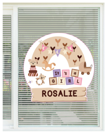 geboortebord ❤︎ raambord ❤︎ raamsticker | girl 093