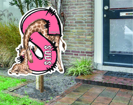 geboortebord ❤︎ raambord ❤︎ raamsticker | giraf 107