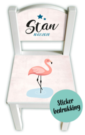 Stoeltje met naam *Flamingo* jongen