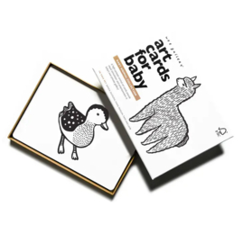 Zwart-wit kaarten baby | Dieren mix (6 st.)
