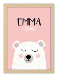 Kinderkamerposter met naam - SWEET BEAR