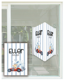geboortebord ❤︎ raambord ❤︎ raamsticker | raceauto 079