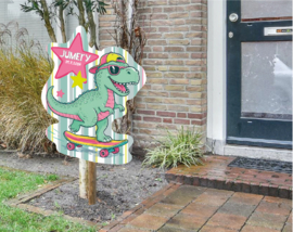 geboortebord ❤︎ raambord ❤︎ raamsticker | dino 062