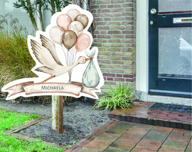 geboortebord ❤︎ raambord ❤︎ raamsticker | ooievaar 086
