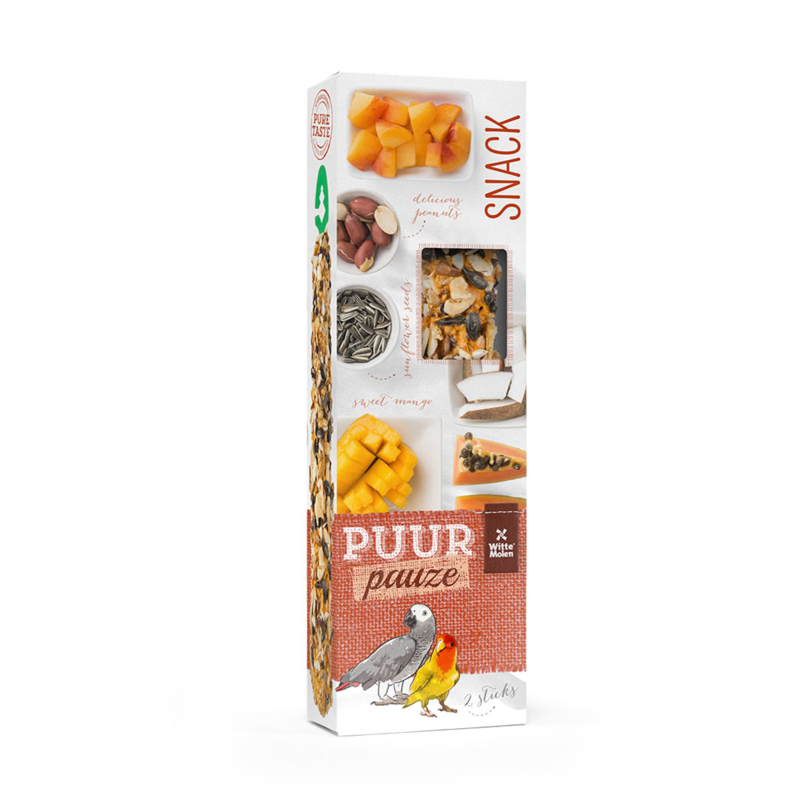WM PUUR Pauze "sunflower seeds /sweet mango" - Snack sticks Agapornis