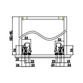 Onderbouw laderail Ecoslide 500 mm