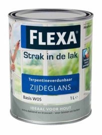 Flexa strak in de lak zijdeglans lichte kleuren 500 ml
