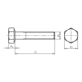 Zeskantbout schacht M6x100 VZ 8.8 DIN931