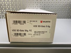 Würth VDE 1000V Schroevendraaier set Sleuf PZ 5 delig ZEBRA