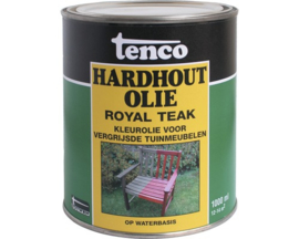 Tenco hardhout olie royal teak waterbasis 1 liter