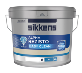 Sikkens Alpha Rezisto Easy Clean 10 ltr WIT, en lichte kleuren