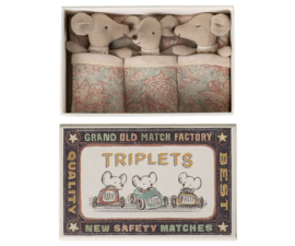 Maileg Drieling muis in doosje