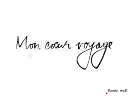 Sticker "Mon coeur voyage"