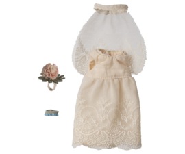 Maileg kleding bruid