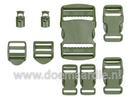 Buckle , set army groen 9 delig