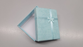 Kartonnen kado doosje, gemarmerd mint groen