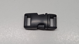 Buckle black metal, klikgesp, doorvoer 10 mm