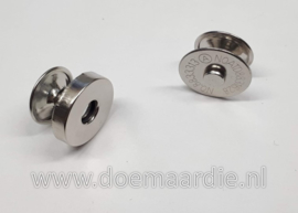 Magnetische drukknoop, zilverkleur, 14 mm