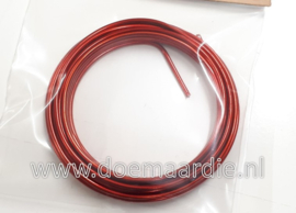 Alu wire, rood, 2 mm, 3 meter