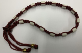Tekenhalsband bordeaux rood,  44 cm, type 1
