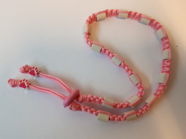 Tekenhalsband 48 cm, roze.