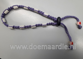 Tekenhalsband 31 cm. diamond purple.