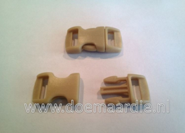 Buckle mini, klikgesp, mocca, doorvoer 11 mm