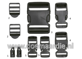 Buckle , set army zwart 9 delig