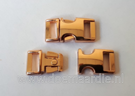 Buckle rose gold metal, klikgesp, mini.  (3/8)