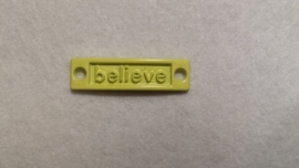 Tekst plaatje, Believe  - geel