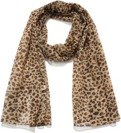 Dun sjaaltje, panter, 150 bij 50 cm