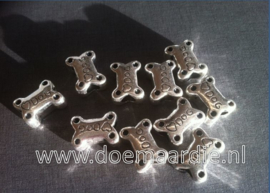 Bot 'love dog' groot gat, zilver, gat 4,5 mm