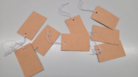 Prijs label, bruin.  (100) 50 bij 30 mm