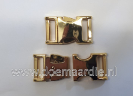 Buckle gold metal, klikgesp. 19 mm