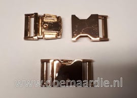 Buckle rose gold metal, klikgesp, middel