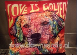 Golden retriever sier kussen sloop