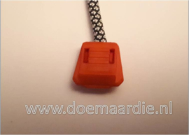 Zipper cord end, oranje