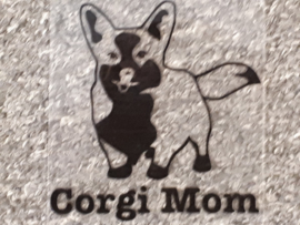 Corgi mom sticker.