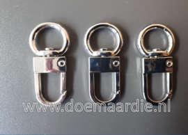 Sleutelhanger zilverkleur 52 mm