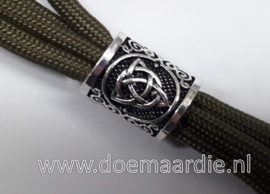 Trisikle, trinity, oud zilver, licht brons/goud, gat 8,2 mm