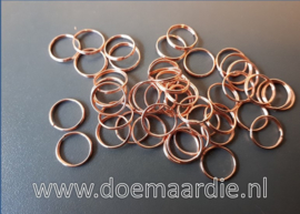 Splitringetje, rosé gold. binnenmaat 11 mm (40 stuks)