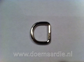 D ring gelast zilverkleurig, 12 mm x 2,1 mm