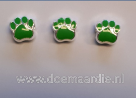 Pootje, bedel, fris groen, gat 5 mm