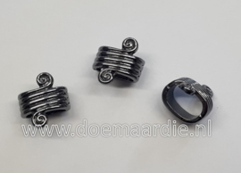 Grote ring, gun metal, gat 11 bij 7,9 mm