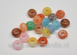 Kraaltjes, gewolkt mix, per 10, gat 5,8 mm