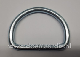 D ring gelast zilverkleurig verzinkt, 51 mm x 6,5 mm