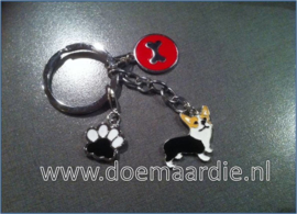 Welsh Corgi sleutelhanger, diverse varianten.